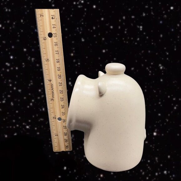 Ceramic Pig House Kitchen Scrubby Sponge Holder Light Brown Container 5”T 2.5”W - Picture 9 of 10